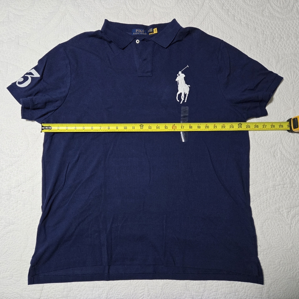 Polo by Ralph Lauren ~ Polo Shirt ~ Big Pony ~ Navy Blue XXL/TTG - Picture 6 of 8